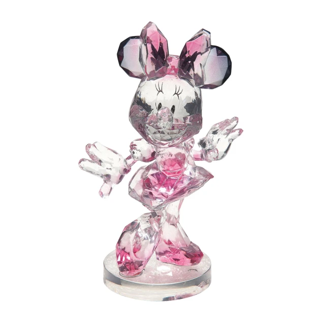 Enesco 精品家飾 Disney 米妮透明居家擺飾(Jim Shore愛木小灣)