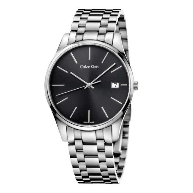 【瑞士 CK手錶 Calvin Klein】紳士男錶 藍寶石水晶玻璃 日期顯示(K4N21141)