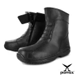 【帕瑪斯安全鞋】長筒/天然牛皮/拉鍊型氣墊防滑安全鞋(P01001H黑 /男尺寸)