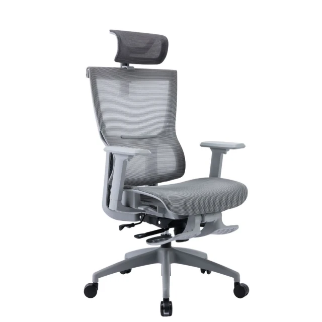 YOKA 佑客家具YOKA 佑客家具 Q7 pro高背全網椅-灰白-免組裝(辦公椅 主管椅 電腦椅)