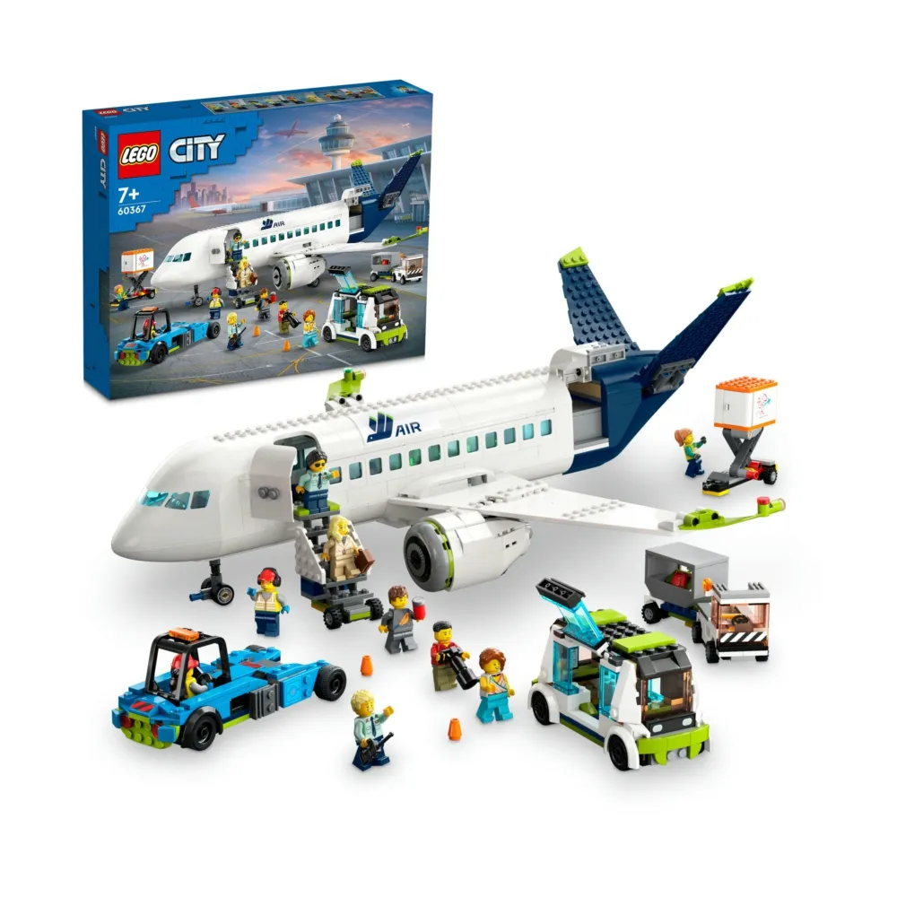 【LEGO 樂高】城市系列 60367 客機(飛機模型 玩具積木)