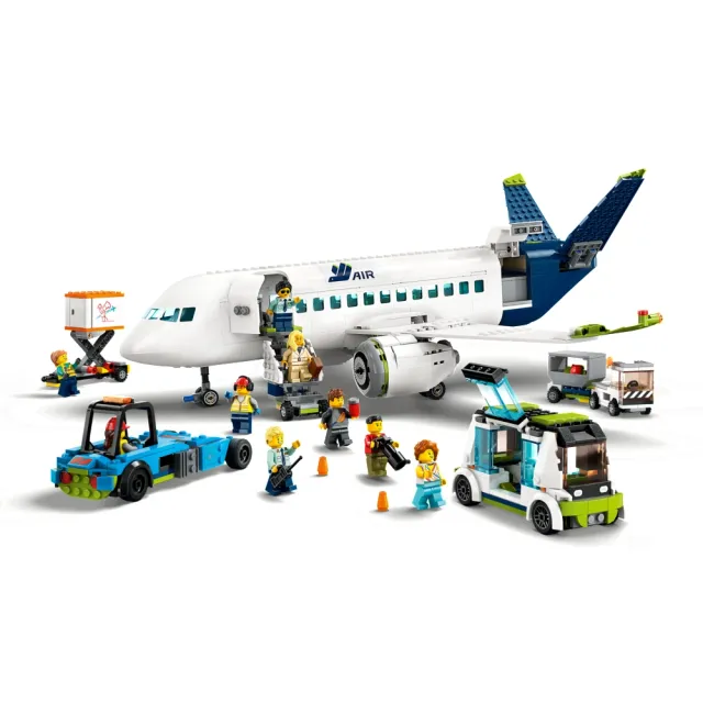 【LEGO 樂高】城市系列 60367 客機(飛機模型 玩具積木)