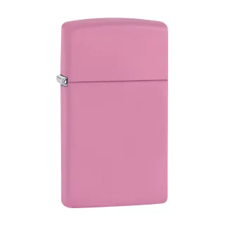 【Zippo】窄版粉色啞漆-素面-防風打火機(美國防風打火機)