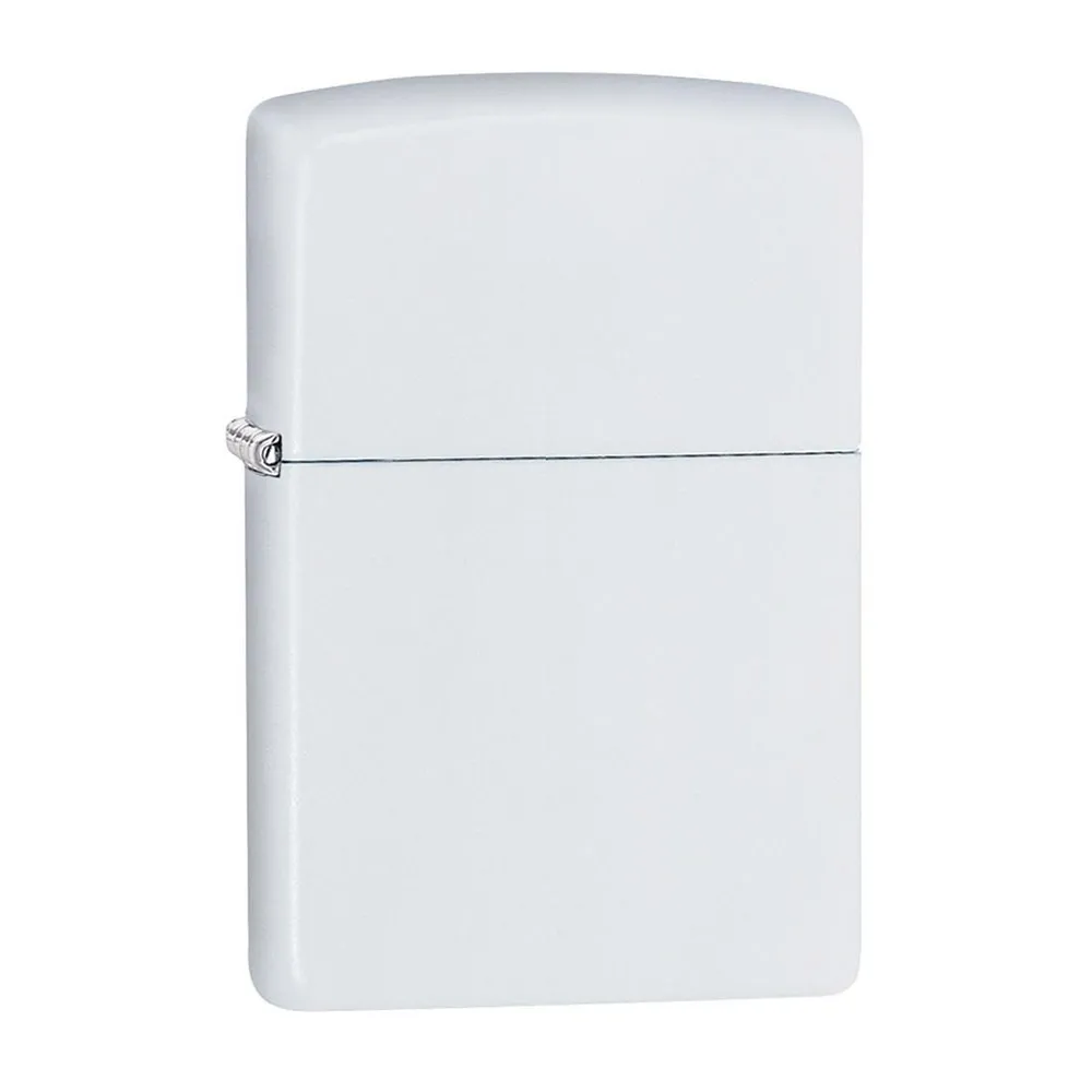 【Zippo官方直營】白色啞漆-素面防風打火機(美國防風打火機)