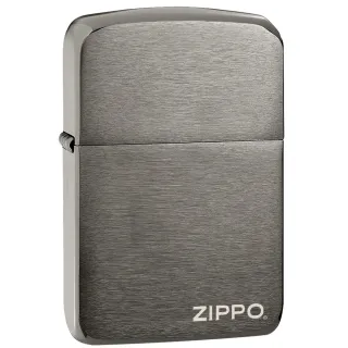 【Zippo官方直營】黑冰標誌1941復刻防風打火機(美國防風打火機)