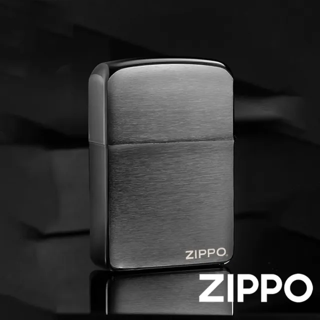 【Zippo官方直營】黑冰標誌1941復刻防風打火機(美國防風打火機)