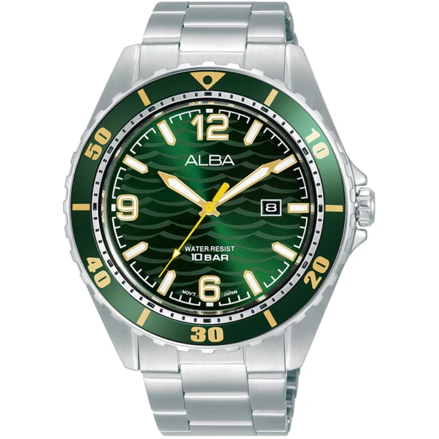 ALBA 雅柏 波紋潛水風格時尚手錶-44mm(VJ32-X339G/AG8N39X1)