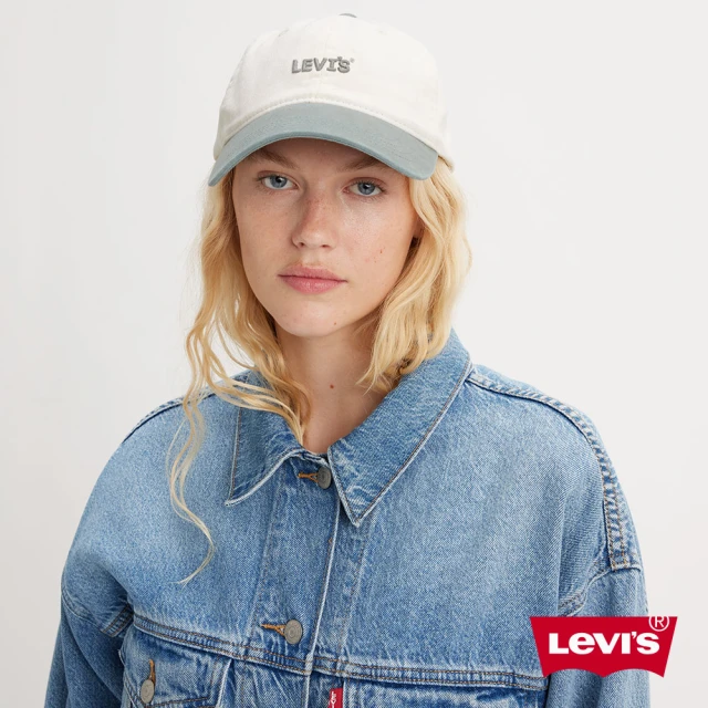 LEVIS 男女同款 可調式環釦棒球帽 / 精工立體刺繡Logo 白 人氣新品 D7946-0001