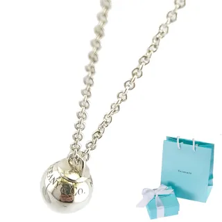 【Tiffany&Co. 蒂芙尼】925純銀-HARDWARE圓珠墜飾女用項鍊
