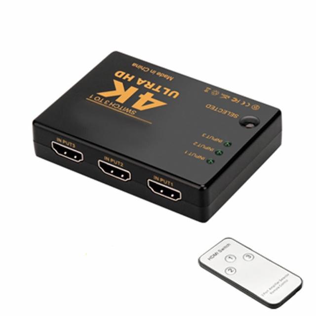 【LineQ】4K2K 高畫質HDMI 3進1出遙控切換器(螢幕切換)