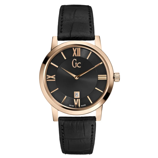 【Gc】紳士風尚日期都會腕錶-玫瑰金-SWISS MADE(X60005G2S)
