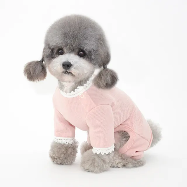 【pettrip】花邊四腳衣(秋冬款寵物服飾 寵物打底衣 內搭衣 貓狗衣服)