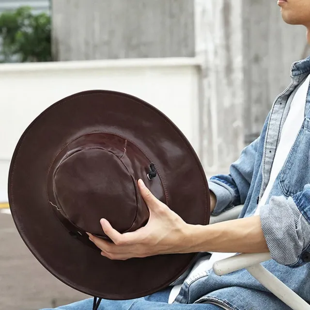 【KT DADA】包包 西部牛仔帽 大沿帽 遮陽帽 男牛仔帽真皮 禮物 復古帽 英倫帽 派對裝扮 牛