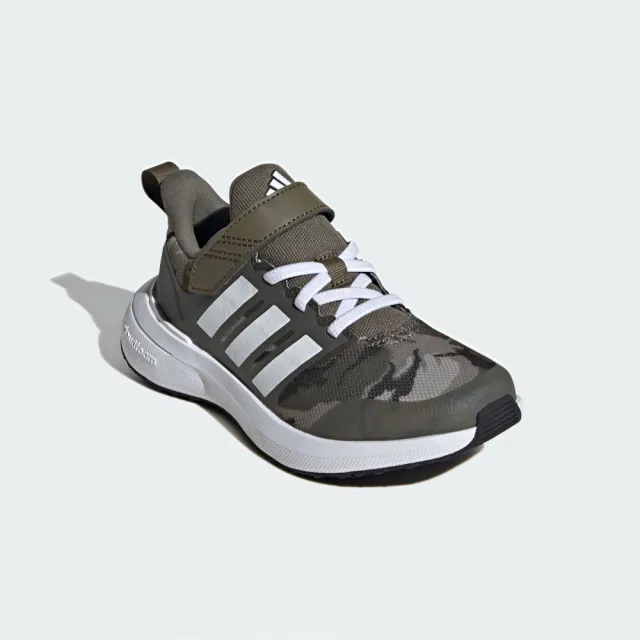 【adidas 愛迪達】運動鞋 童鞋 中童 兒童 魔鬼氈 FortaRun 2.0 EL K 綠 IE3397