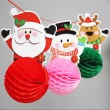【野思】立體球型 聖誕紙質蜂窩球掛飾6pcs(聖誕節佈置)