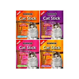 【BOWWOW】Cat Stick 貓咪化毛點心 3pcs/20g*10包組(貓零食、貓肉條)