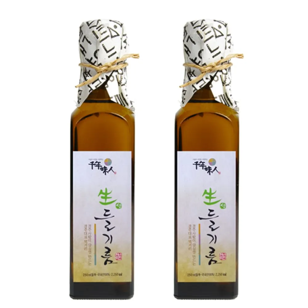 【千年味人】初榨冷壓紫蘇油 韓國自然農法栽種 2瓶組(250ml/瓶)