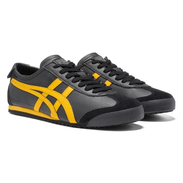 【Onitsuka Tiger】鬼塚虎 黑底黃虎爪紋 MEXICO 66 休閒鞋 (1183A201-003)