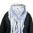 【Louis Vuitton 路易威登】M71382 Monogram Denim 經典花紋羊毛絲綢披肩圍巾(現貨)