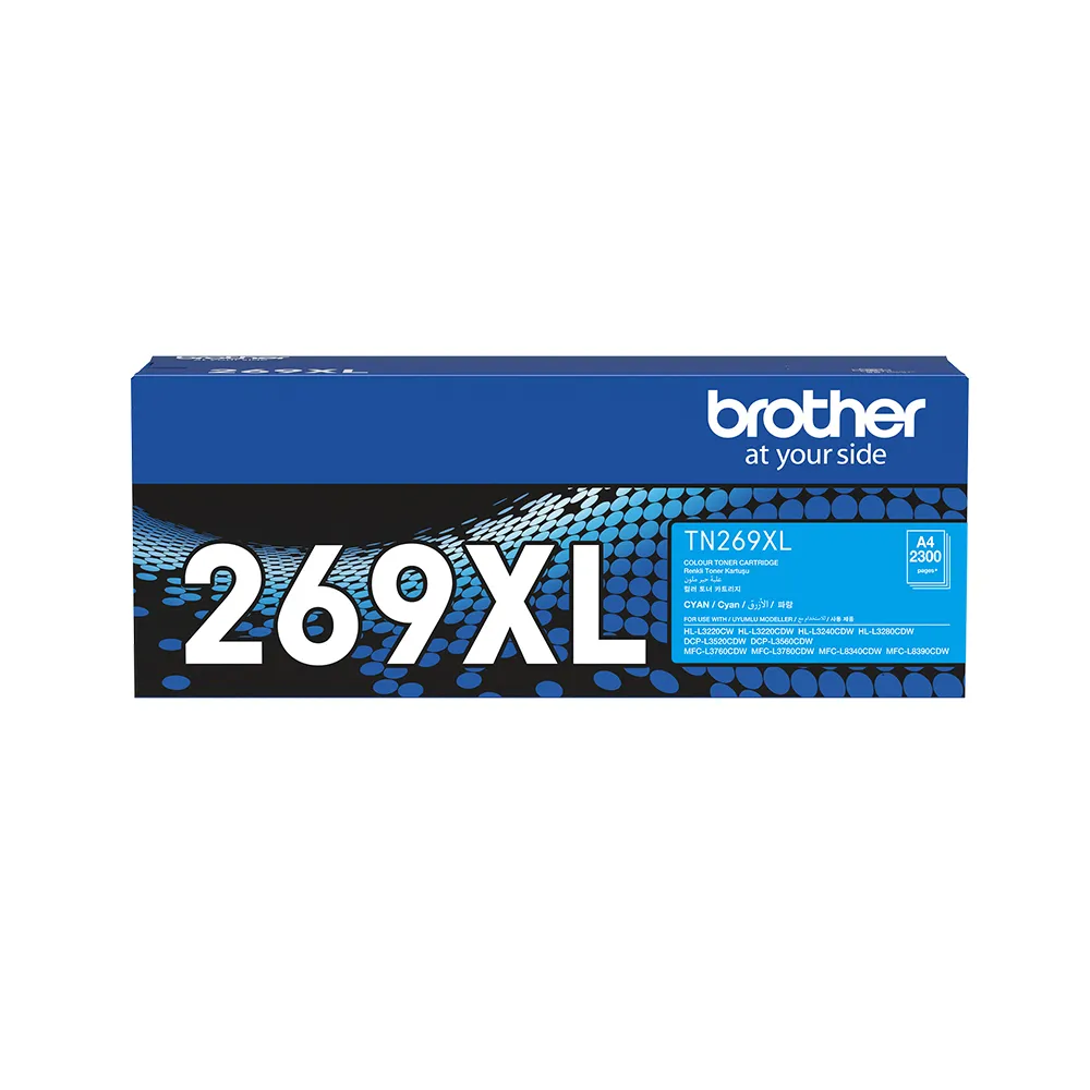 【brother】TN-269XL-C 原廠高容量藍色碳粉匣(適用HL-L3280CDW/MFC-L3760CDW/MFC-L3780CDW)