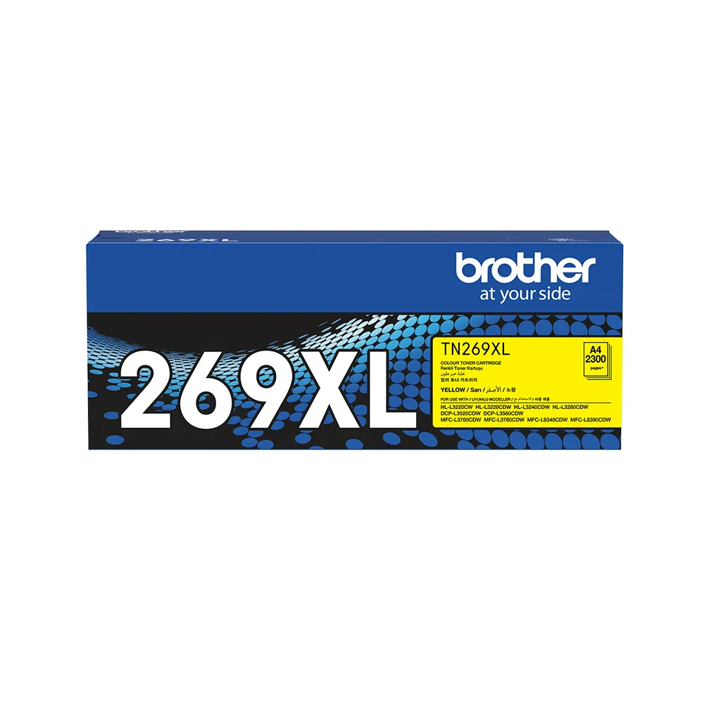 【brother】TN-269XL-Y 原廠高容量黃色碳粉匣(適用HL-L3280CDW/MFC-L3760CDW/MFC-L3780CDW)