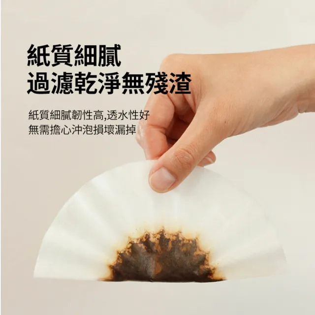 【ANTIAN】200入組 蛋糕型一次性手沖咖啡濾紙 泡茶葉過濾紙 155/185型波紋咖啡濾紙