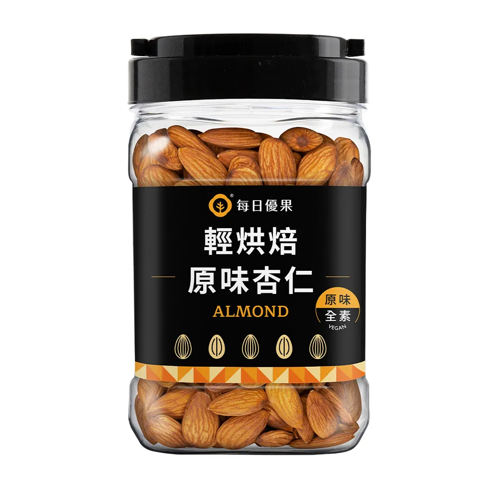 【每日優果】罐裝烘焙原味杏仁果350G(堅果)