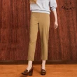 【OUWEY 歐薇】造型剪接口袋縲縈紋理直筒褲(卡其色；S-L；3223066629)