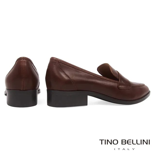【TINO BELLINI 貝里尼】義大利進口尖頭樂福鞋FWCT026E-6(可可)