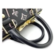 【Louis Vuitton 路易威登】M20852 經典Speedy 25 系列雙色Monogram肩背手提兩用包(全新展示品-黑色)