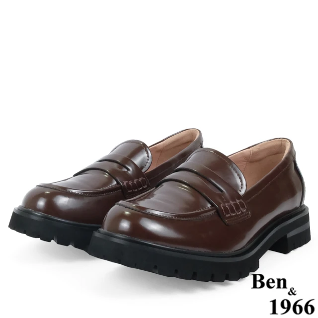 Ben&1966 Ben&1966高級牛皮鋸齒厚底個性樂福鞋-咖啡238122