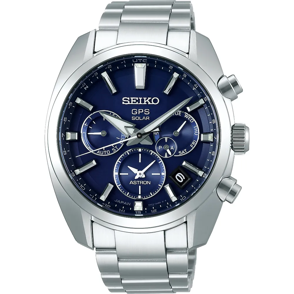 【SEIKO 精工】Astron 5X53 雙時區太陽能GPS衛星定位手錶 送行動電源(SSH019J1/5X53-0AJ0B)