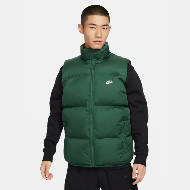 【NIKE 耐吉】羽絨背心 男款 防潑水 保暖  AS M NK CLUB PUFFER VEST 綠 FB7374-323(2S3502)