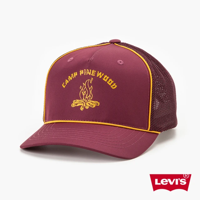 LEVIS Gold Tab金標系列 男女同款 可調式排釦網帽 酒紅 人氣新品 D7949-0002