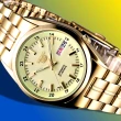 【SEIKO 精工】手錶 金鷹全銀光面日本製5號自動機械腕錶-全IP金/SNK578J1(保固二年)