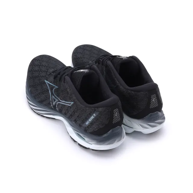 【MIZUNO 美津濃】WAVE INSPRIRE 19 寬楦慢跑鞋 黑 男鞋 J1GC234553