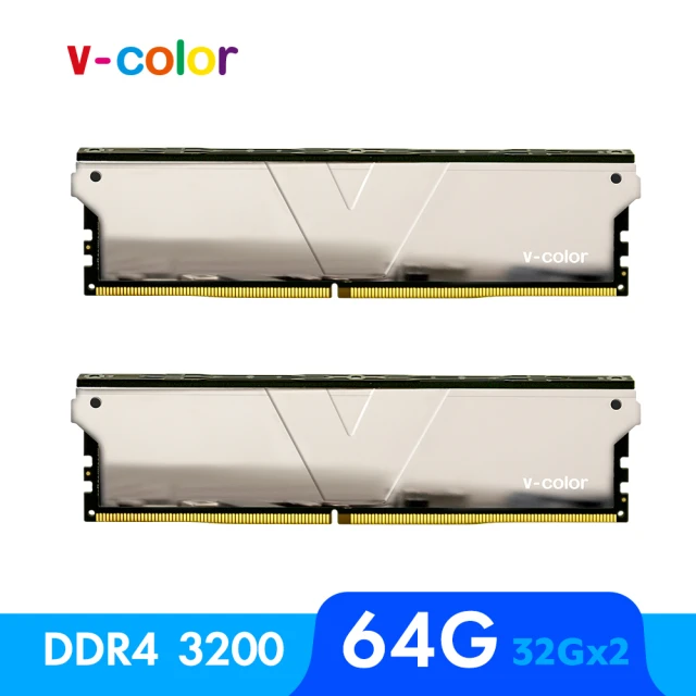 v-colorv-color 全何 SKYWALKER PLUS DDR4 3200 64GB kit 32GBx2(桌上型超頻記憶體)