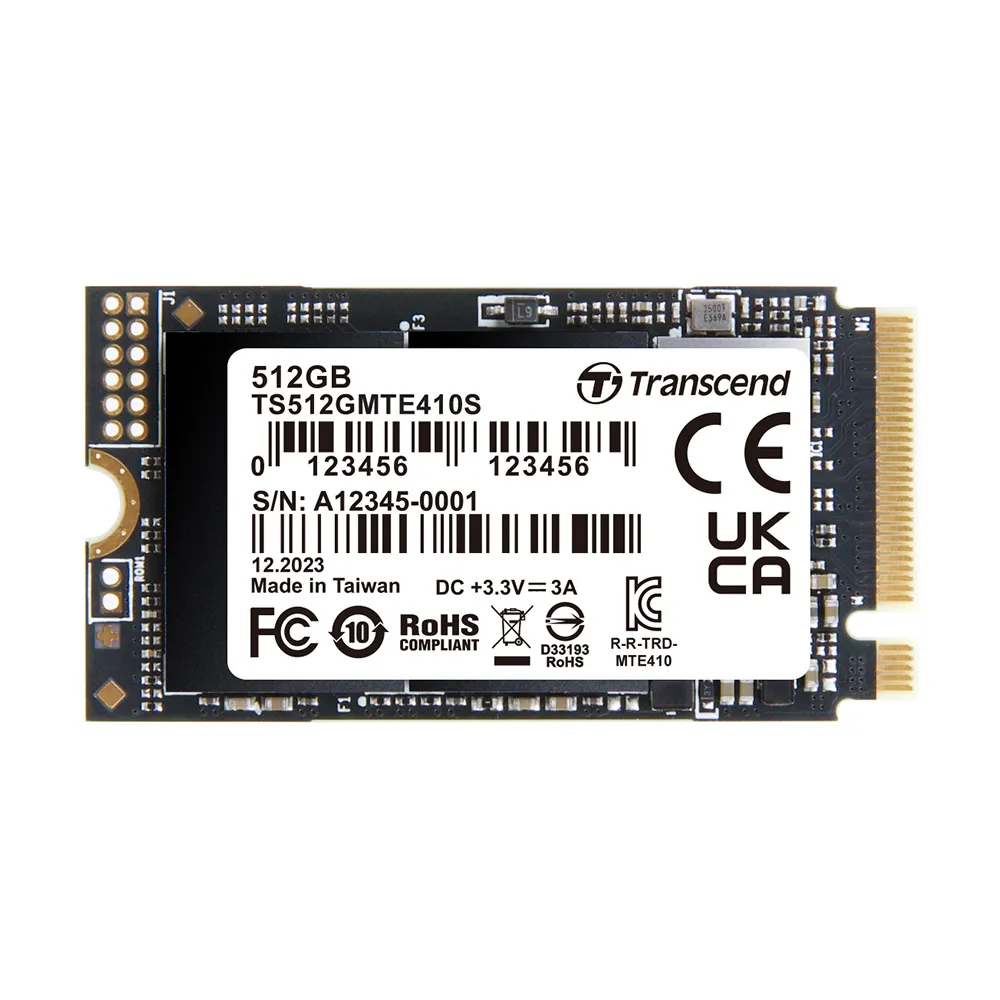 【Transcend 創見】MTE410S 512GB M.2 2242 PCIe Gen4x4 SSD固態硬碟(TS512GMTE410S 新舊包裝隨機出貨)