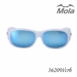 【MOLA】偏光近視太陽眼鏡 外掛偏光套鏡 UV400 男女 3620Wcrb(灰片加鍍藍色多層膜 抵擋強光)