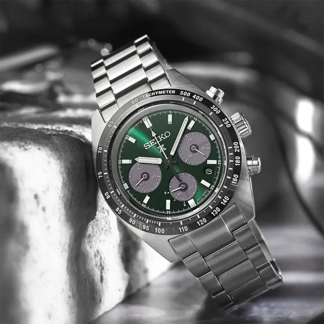 【SEIKO 精工】Prospex SPEEDTIMER 森林熊貓 太陽能三眼計時手錶 618年中慶 推薦(SSC933P1/V192-0AF0G)