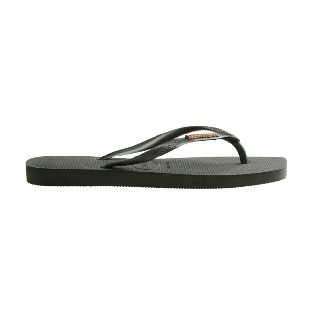 【havaianas 哈瓦仕】拖鞋 女鞋 夾腳拖 方形 果凍亮粉 Slim Square Logo 綠 4148257-4896W(哈瓦士)