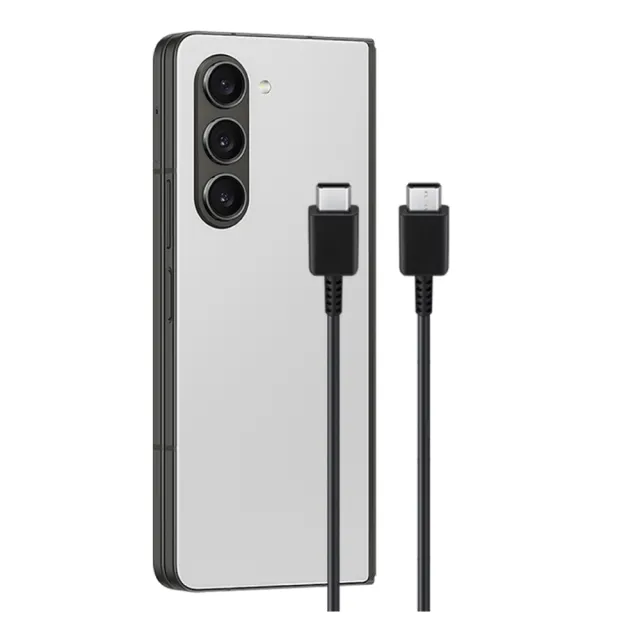 【Samsung 三星】原廠 Z Fold7 Flip7適用 3A 1m Type C to Type C線-黑(DA705)