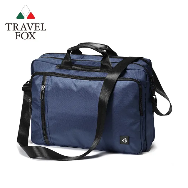 【TRAVEL FOX 旅狐】TRAVEL FOX 旅狐 男包 4Way高機能多夾層後背包/側背包/肩背包/筆電包(TB818-05 藍)
