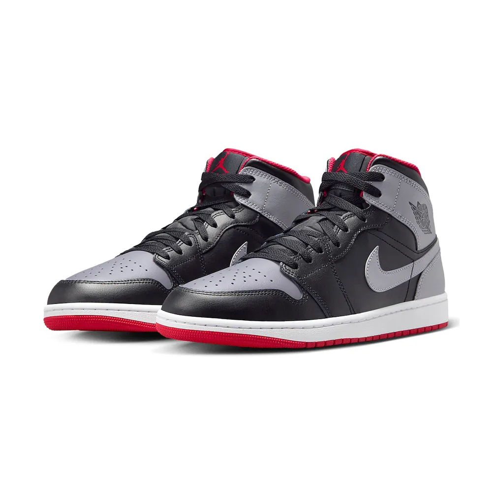 NIKE 耐吉】AIR JORDAN 1 MID 黑灰休閒鞋男鞋運動鞋AJ 喬丹(DQ8426-006