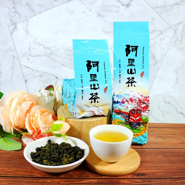 【龍源茶品】茶山漫遊阿里山高山茶葉禮盒2罐組(150g/罐-共300g/附提袋;烏龍茶葉;頂級禮盒;春茶)