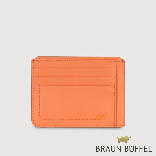 BRAUN BUFFEL 德國小金牛 台灣總代理 娜娜 10卡卡夾-杏桃色(BF810-151-AC)