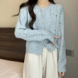【HPWTIME-YC系列】韓版 釘珠針織毛衣-3323K(針織 外套 保暖 毛衣 針織外套 可愛毛衣)