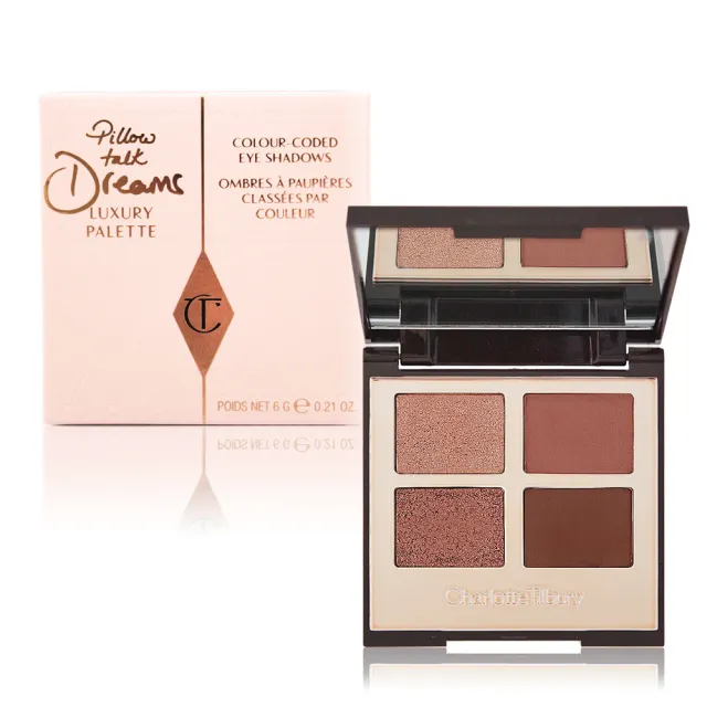 【Charlotte Tilbury】四色眼影盤#pillow talk dream(6g-國際航空版)