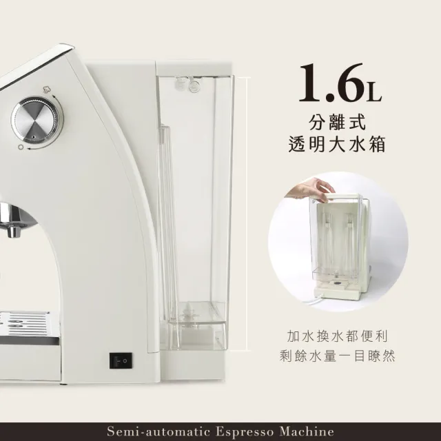 【KINYO】1.6L半自動義式奶泡咖啡機(CMH-7930)