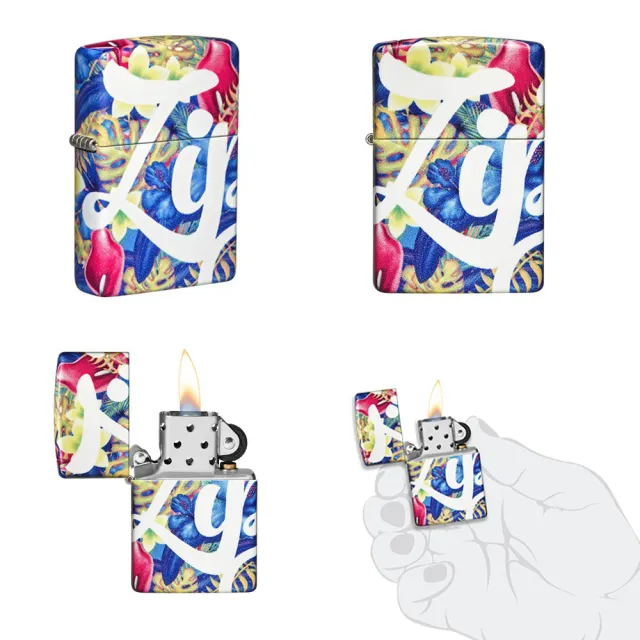 【Zippo官方直營】環繞鮮豔花卉防風打火機(美國防風打火機)